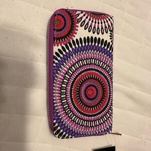 Bijoux Terner Pink and Purple Circular Pattern Wallet